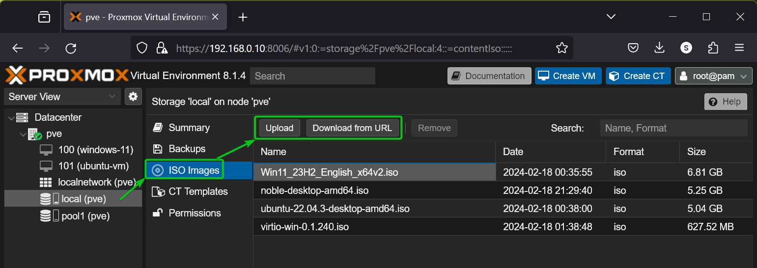 How to Upload/Download ISO Images on Proxmox VE Server